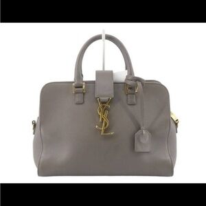 Yves Saint Laurent Gray Leather Handbag